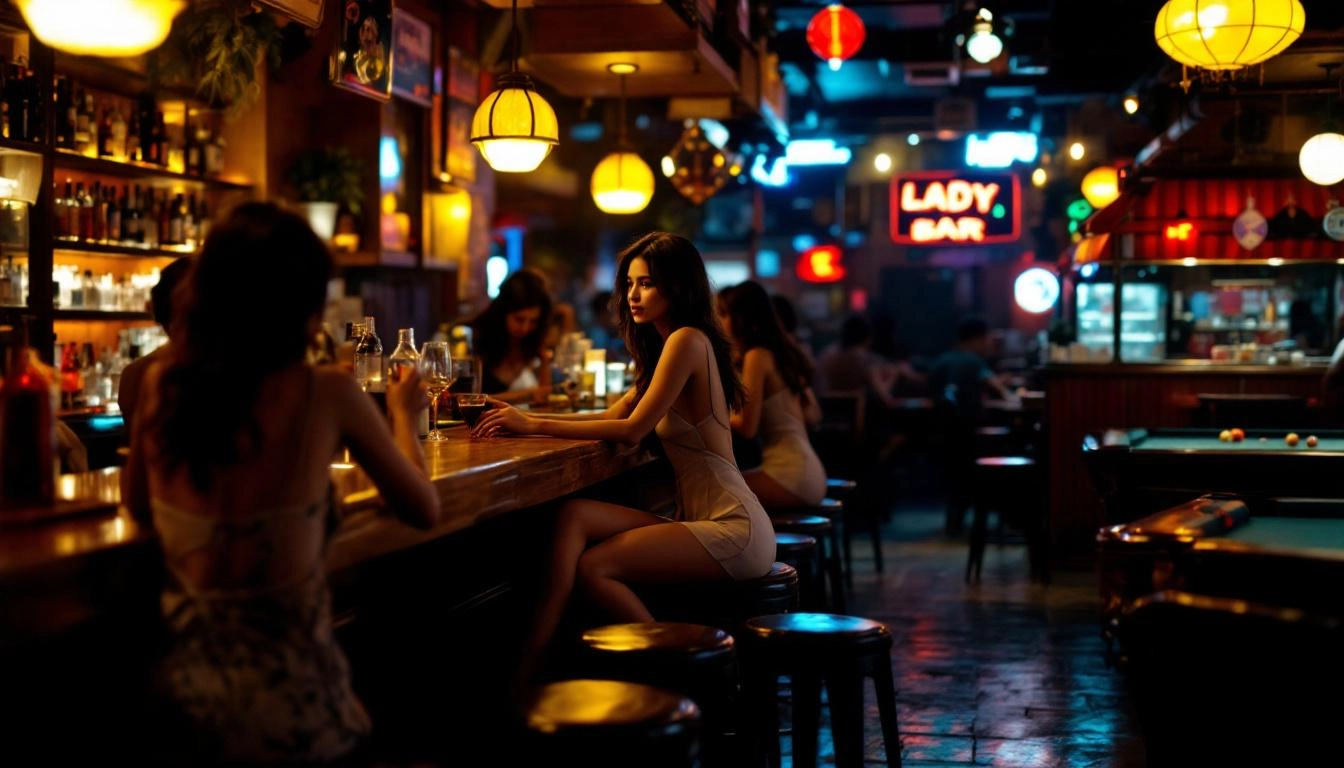 Street 136 Bar Row — Lady Bars in Phnom Penh